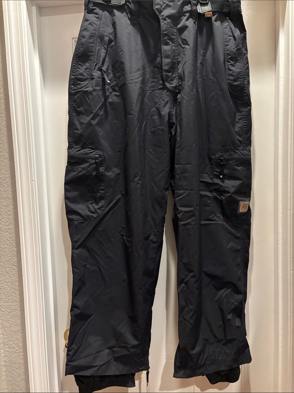 DC Black Men's Cargo Pants with Utility Pockets